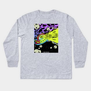 Eyeball Flying Saucer Kids Long Sleeve T-Shirt